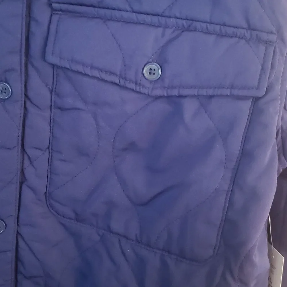 NWT Navy Blue dip Lightweight Quilted Lined Jacket Coat Youth Sz XL (16)